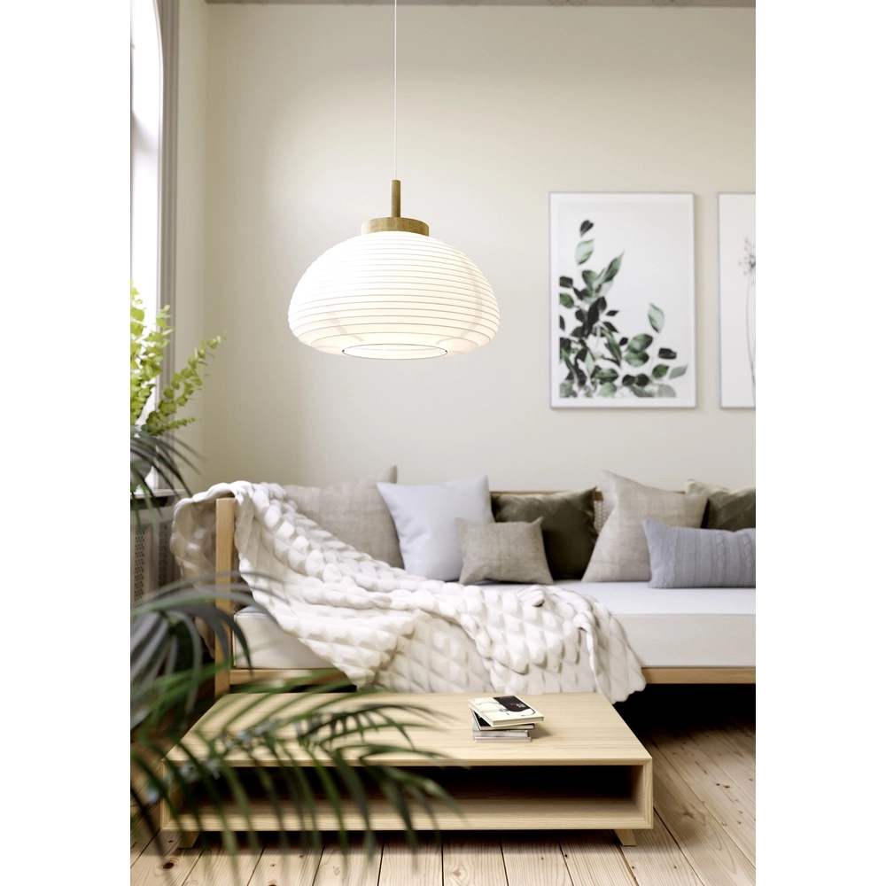 Pendant lamp Summerhill Ø 55cm - travel paper Eglo 9002759440657