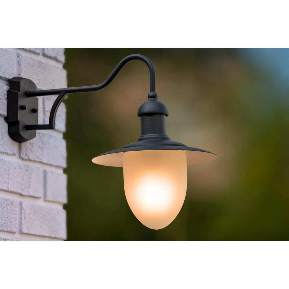 Country wall lamp Aruba black Ø 25cm