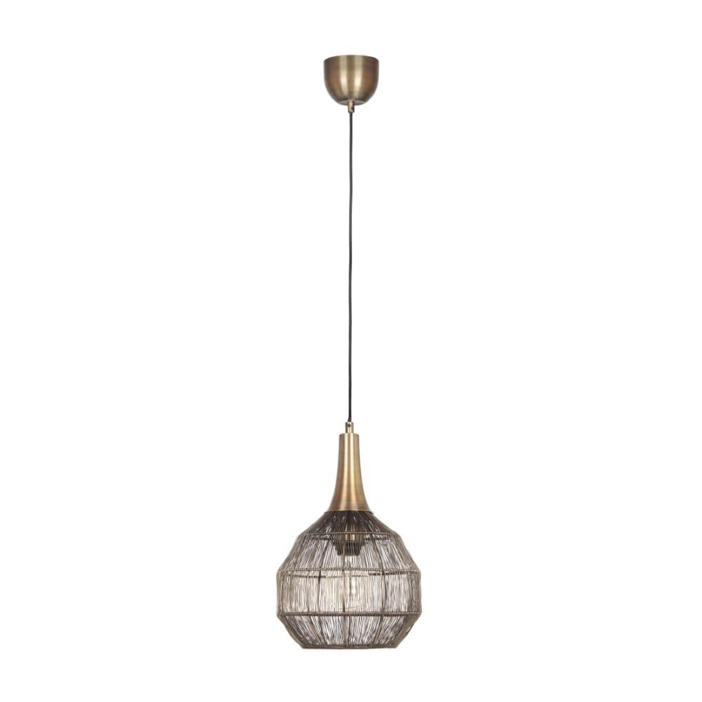 Round pendant lamp Soraya Ø 26cm - bronze Trio 4017807617481