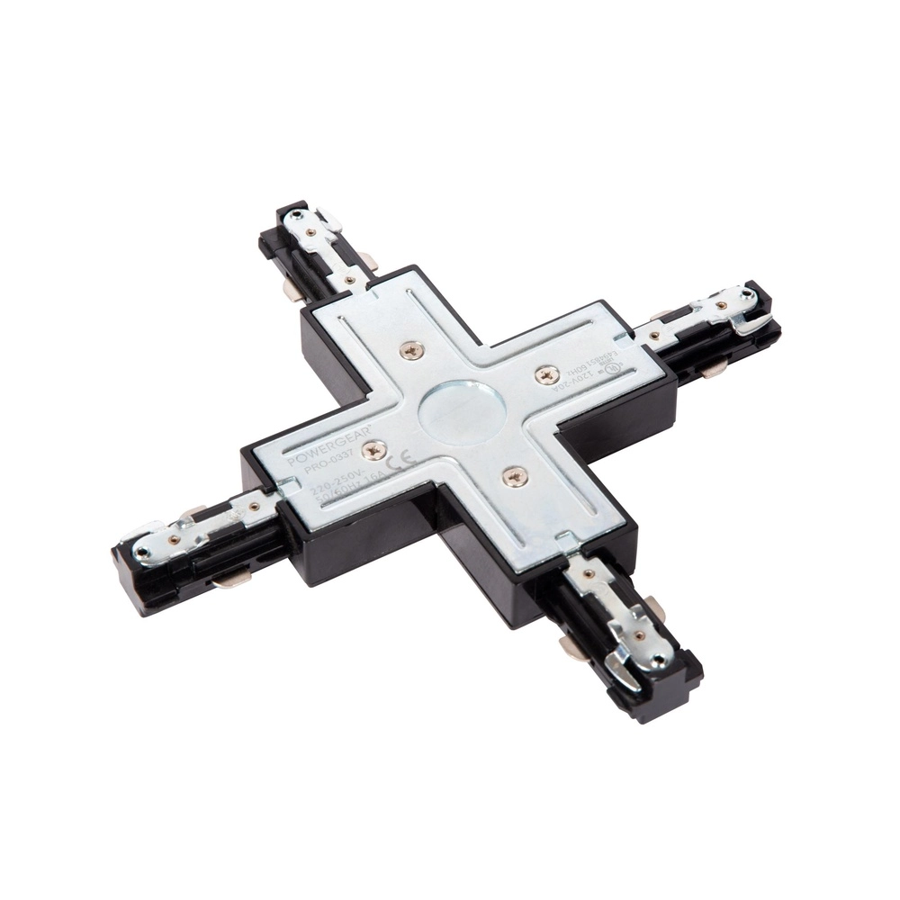 Rail X connector Track 1-phase black