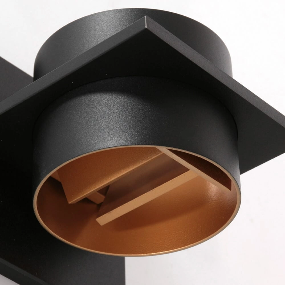 Black wall spotlight Muro cylinder Steinhauer 8712746152654