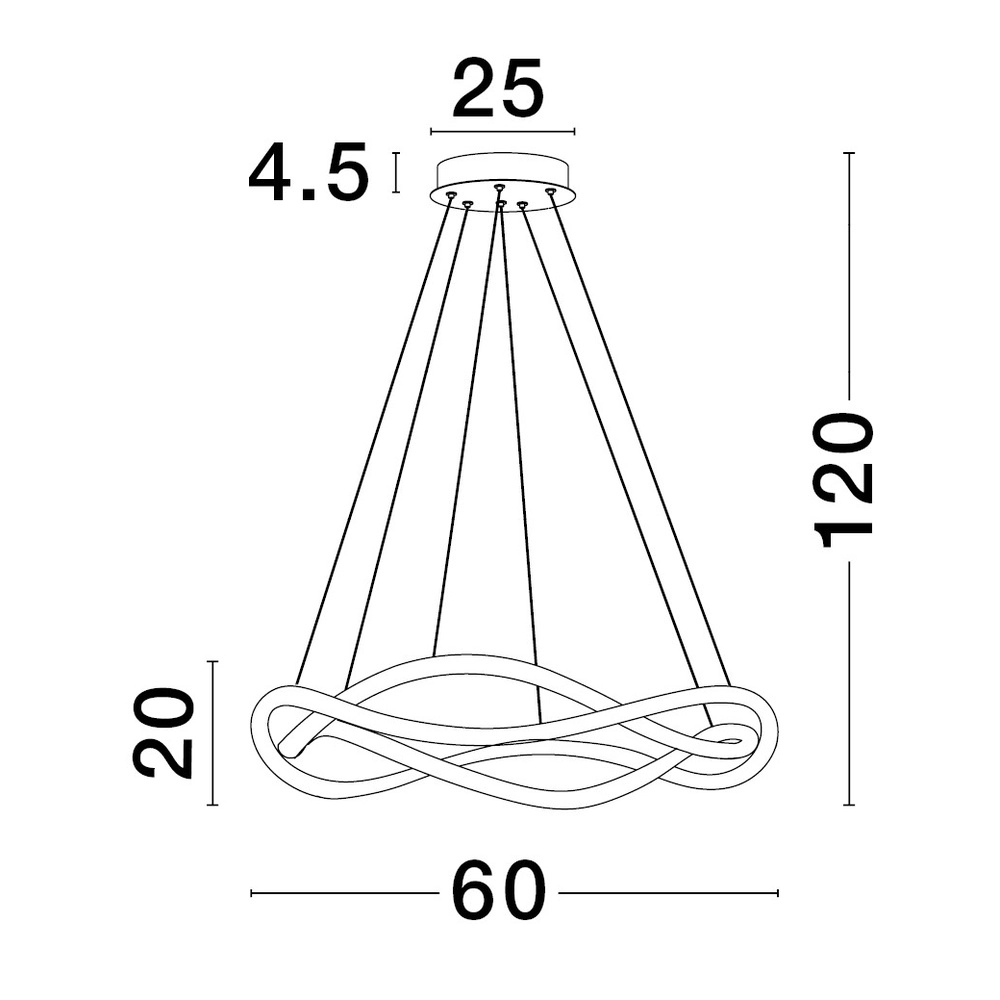 Design pendant lamp Jinal black Ø 60cm Lyora 5212017438737