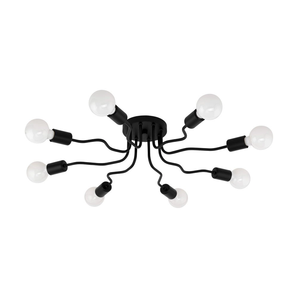 Black ceiling lamp Orazio spider