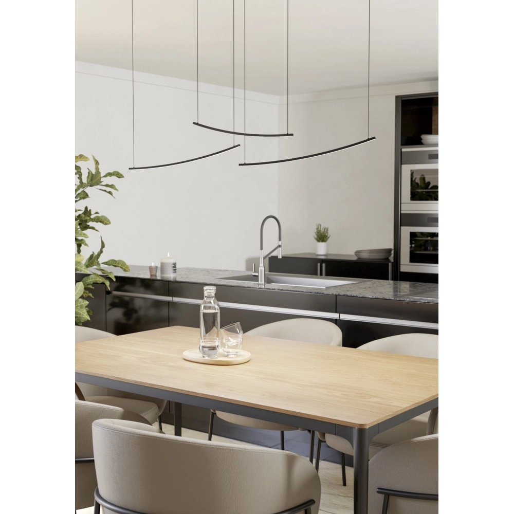 Pendant lamp Villeggi black Eglo 9008606356553