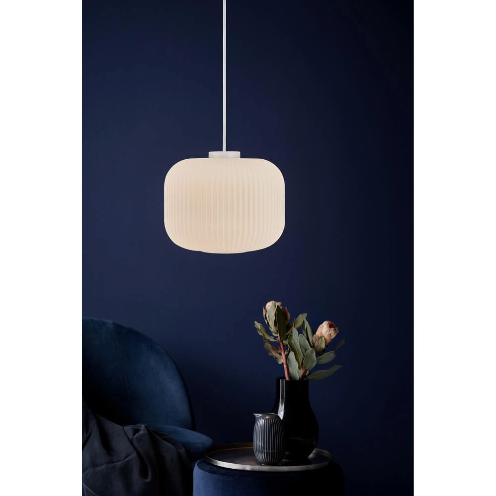 White pendant lamp Milford Ø 30cm Nordlux 5701581407084