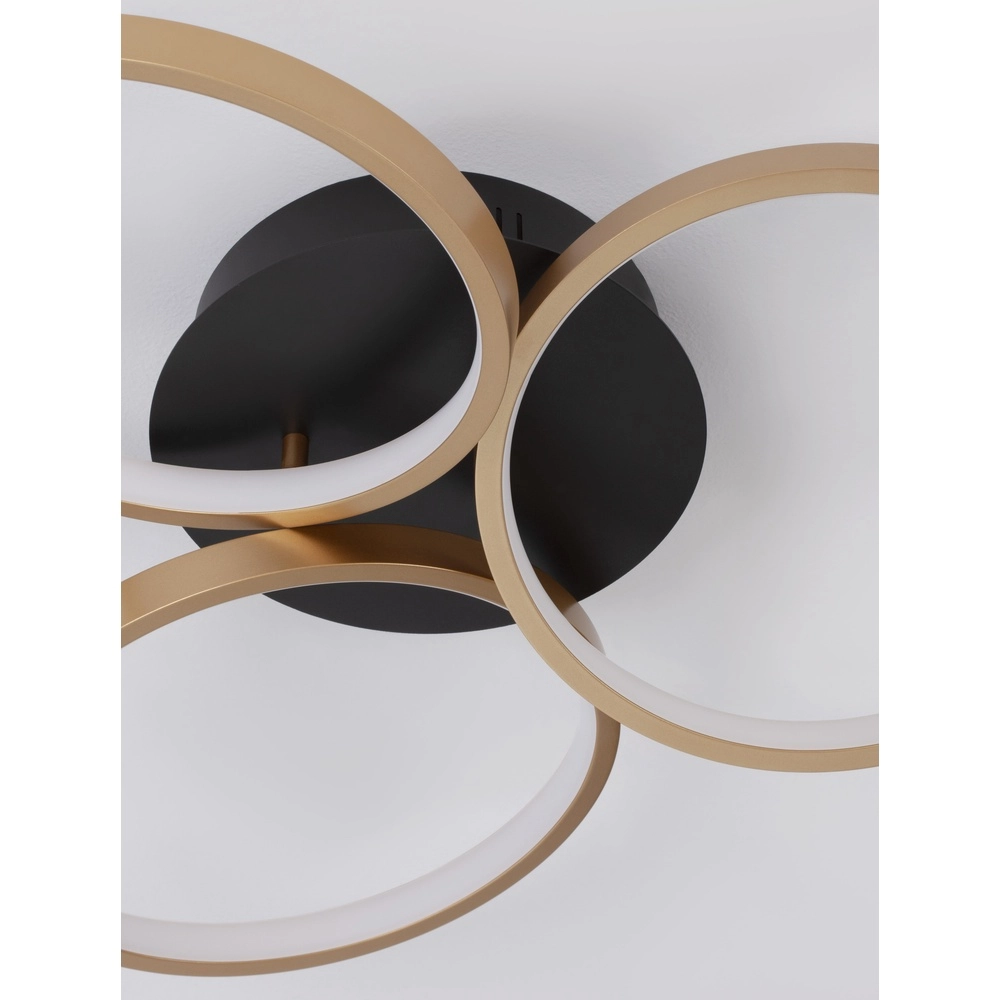 Design ceiling lamp Elize black with gold Ø 55cm Lyora 5212017433138