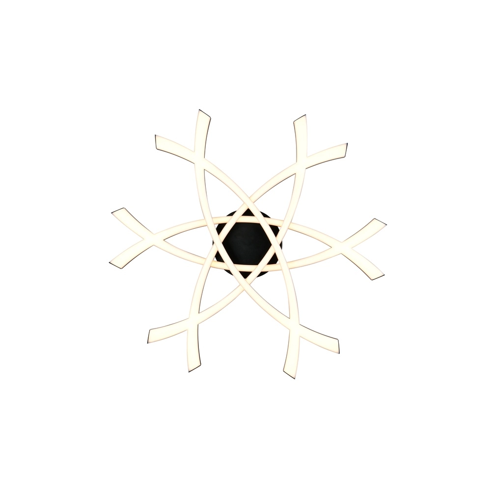 Modern ceiling lamp Pollock 60cm black Trio 4017807659078