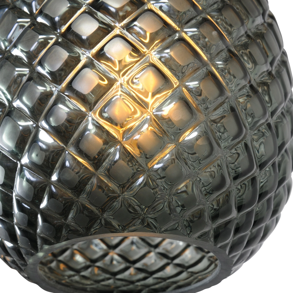 Black hanging lamp Pineapple 6-light with smoked glass Masterlight 8718121209920