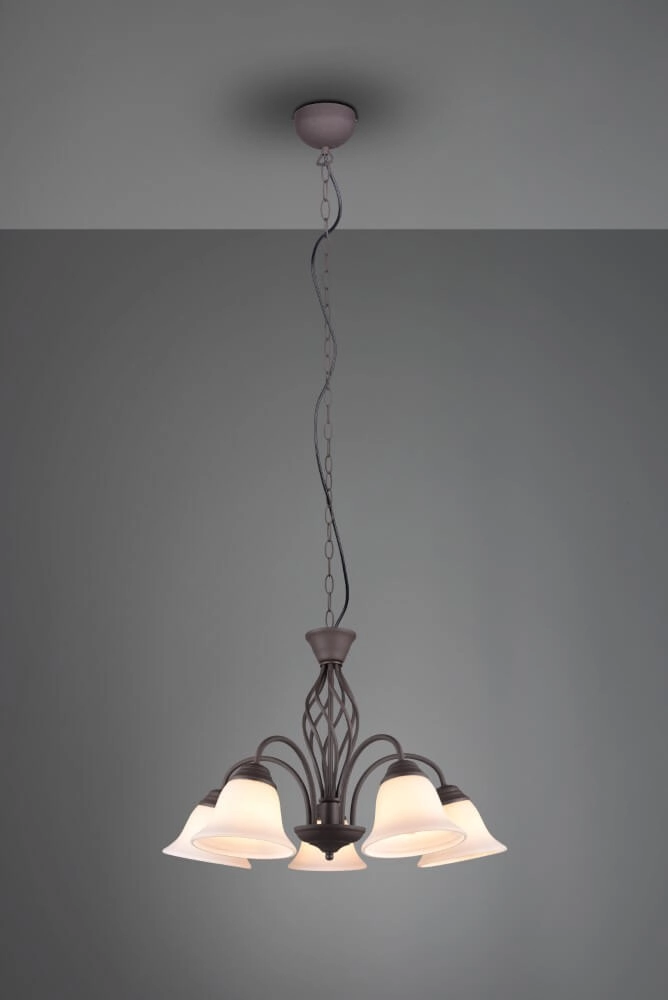 Chandelier Rustica 60cm 5-light rust brown Trio 4017807504682
