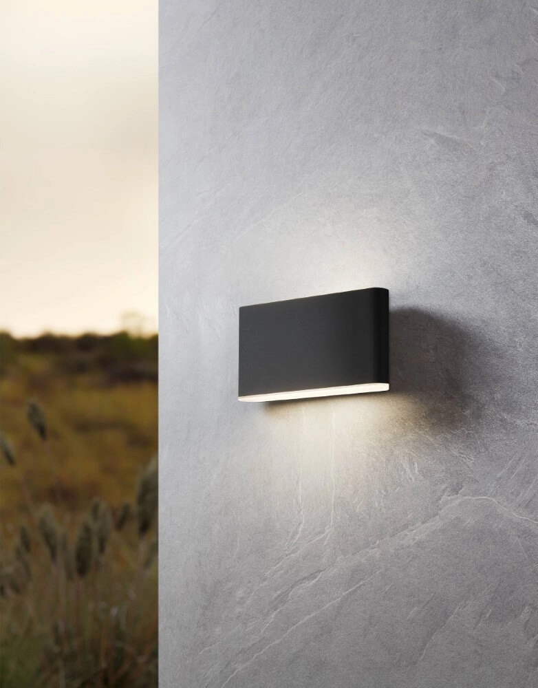 Black wall lamp Grutti 17.5cm Eglo 9008606298129