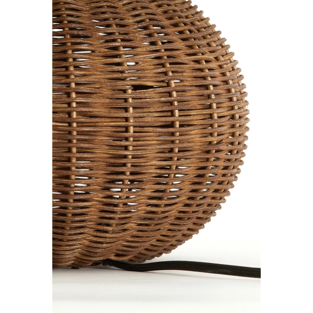Rattan table lamp Mavon Ø 27.5cm - dark rattan Light & Living 8717807820510