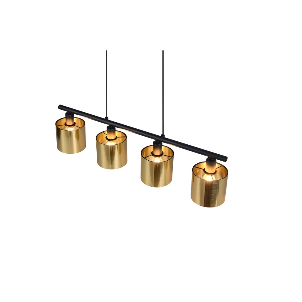 Pendant lamp Jason black with gold 3-lights Trio 4017807641165