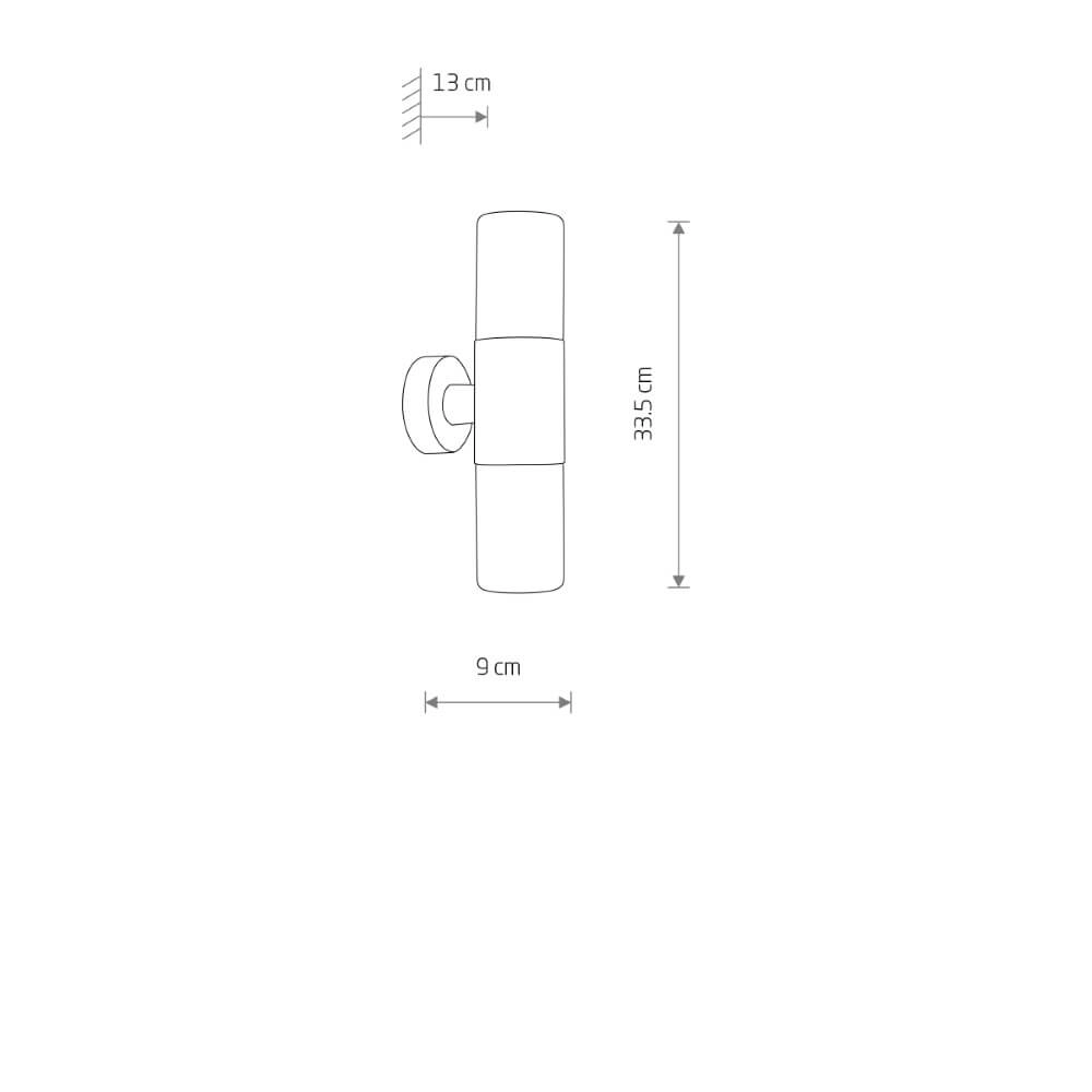 Design wall lamp Ida 2-light black Lyora 5903139113724