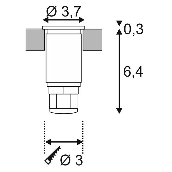 LED built-in lamp Dasar Mini for outside SLV 4024163158787