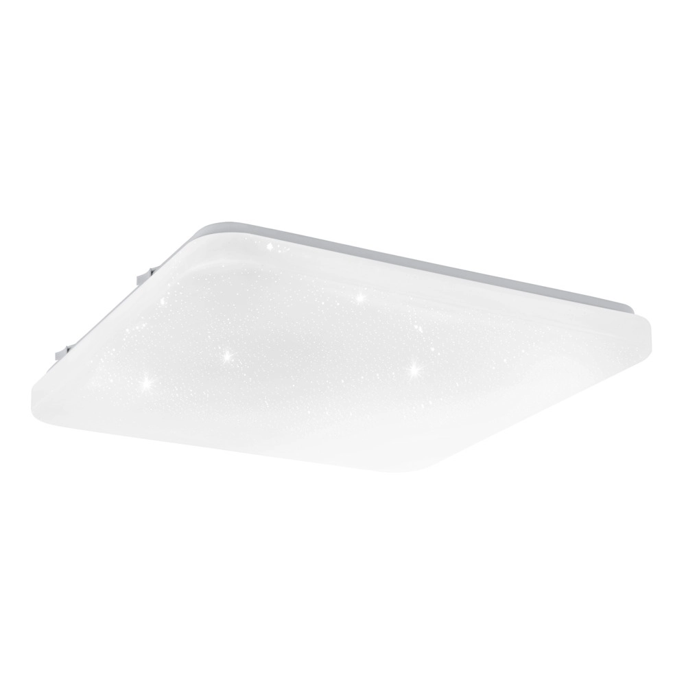 Ceiling lamp Frania-Ip Square 33cm White Crystal Effect