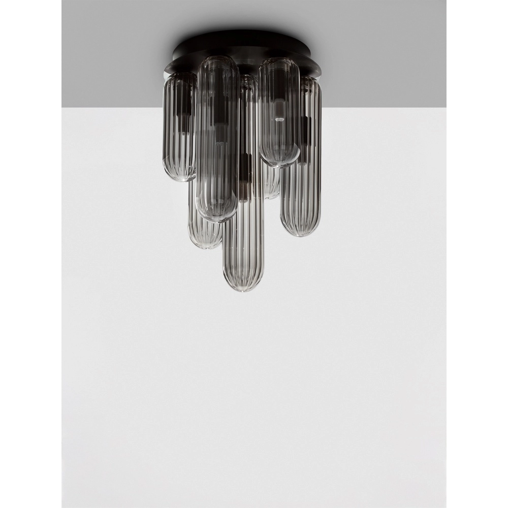 Design ceiling lamp Gustave black 7-lights Lyora 5212017443304
