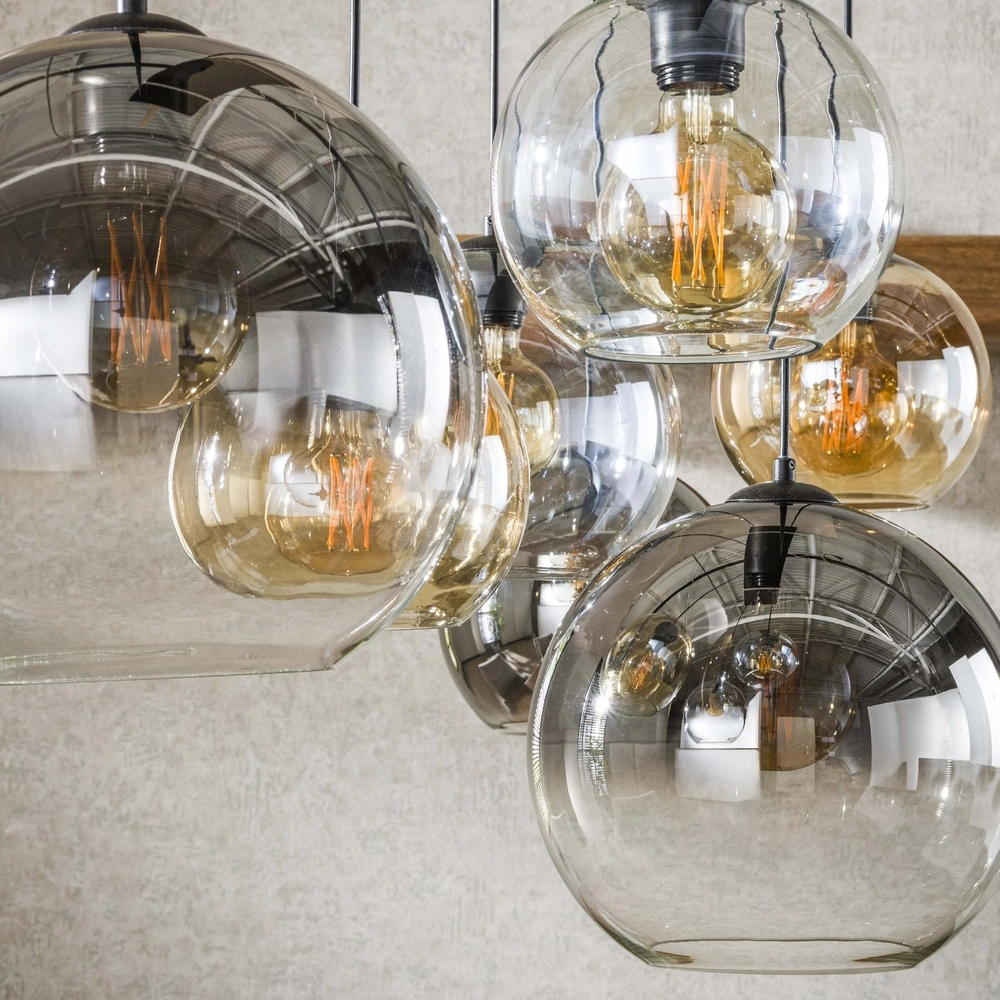 Pendant lamp with 7 glass shades Multi Lyora 8716803512276
