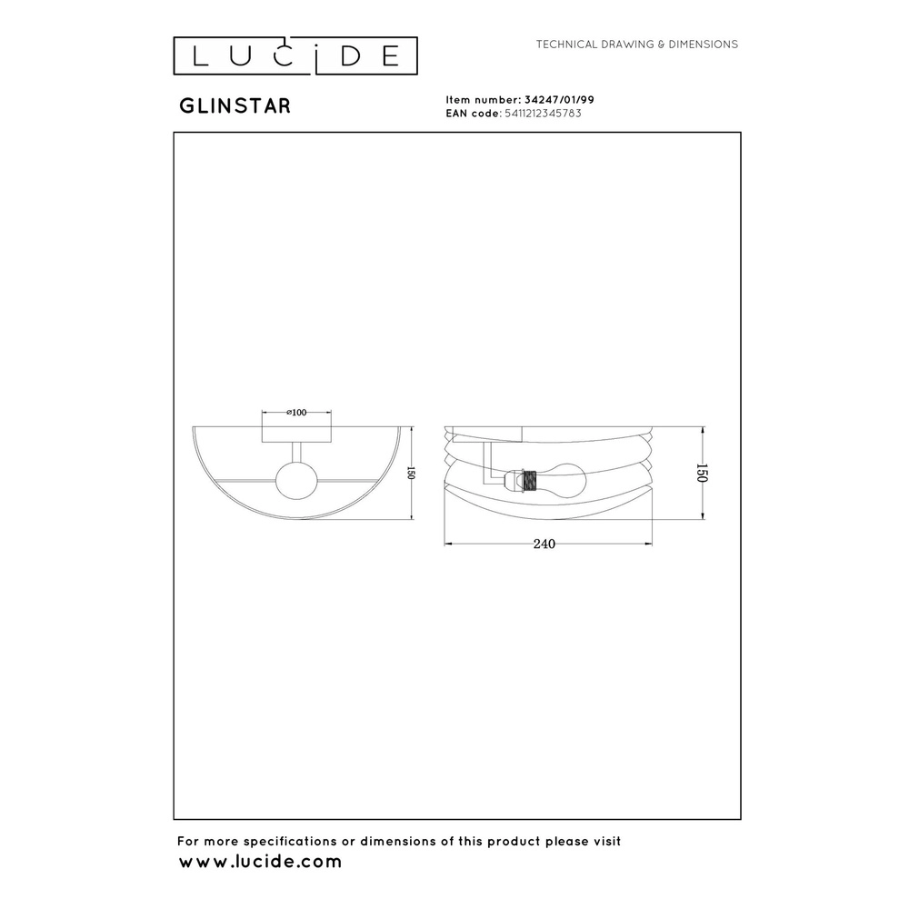 Colored wall lamp Glinstar Design Lucide 5411212345783