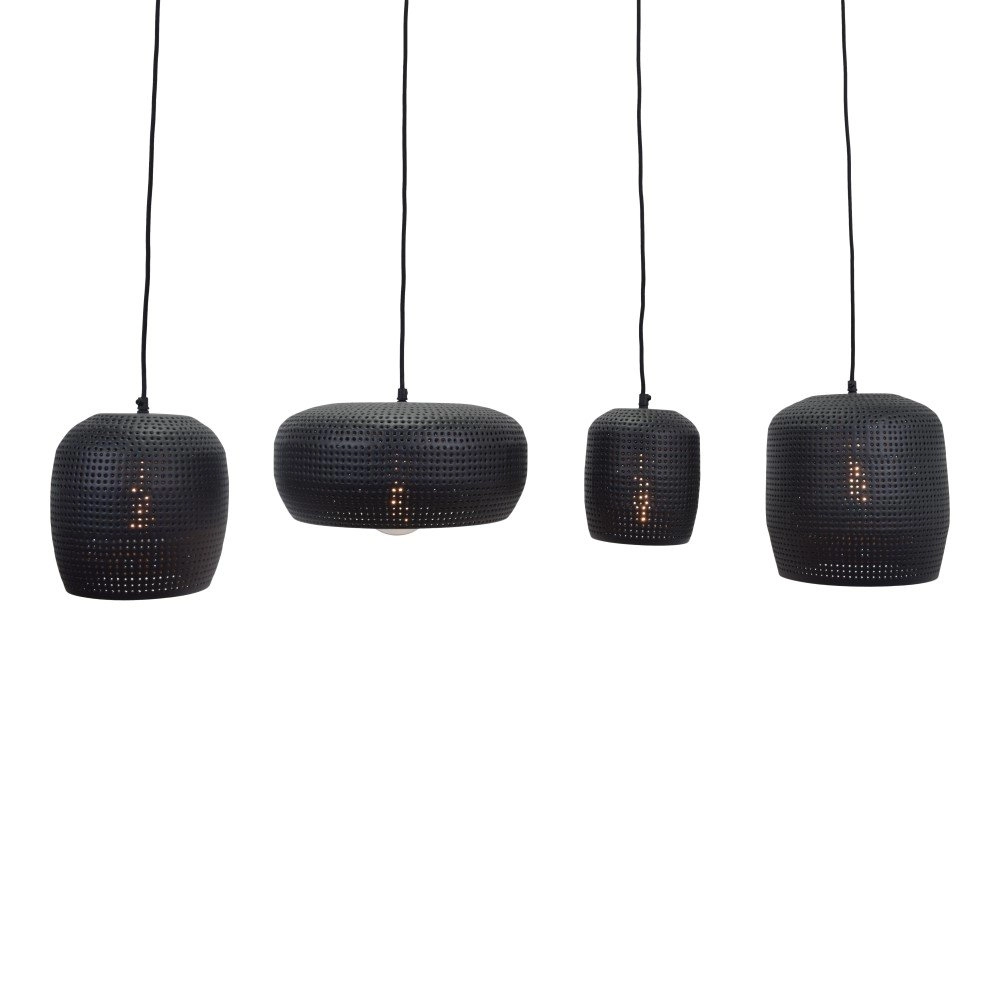 Hanging lamp Fez 4-light 120 cm black Urban Interiors 8719325467703