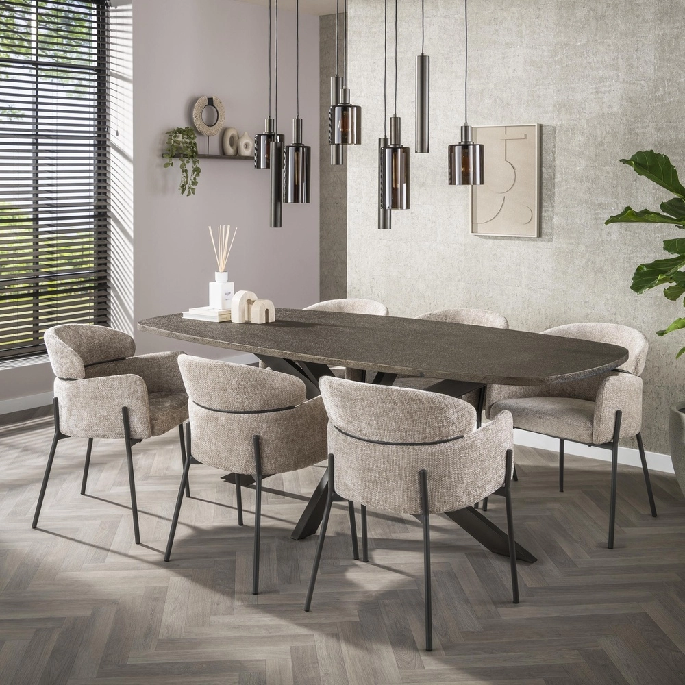 Dining table pendant lamp Sepiora Sienna brown - dark glass - with pendants Lyora 8716803513464