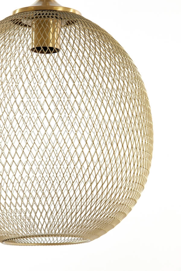 Golden pendant lamp Moroc 3-light Light & Living 8717807686444