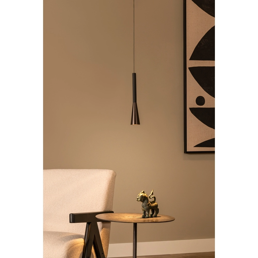 Design pendant lamp Joakim 1-light coffee brown Premium by Lucide 5411212242112