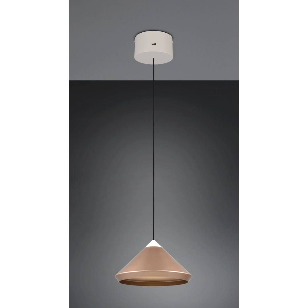 Modern pendant lamp Laguna Ø 30cm coffee brown Trio 4017807677522