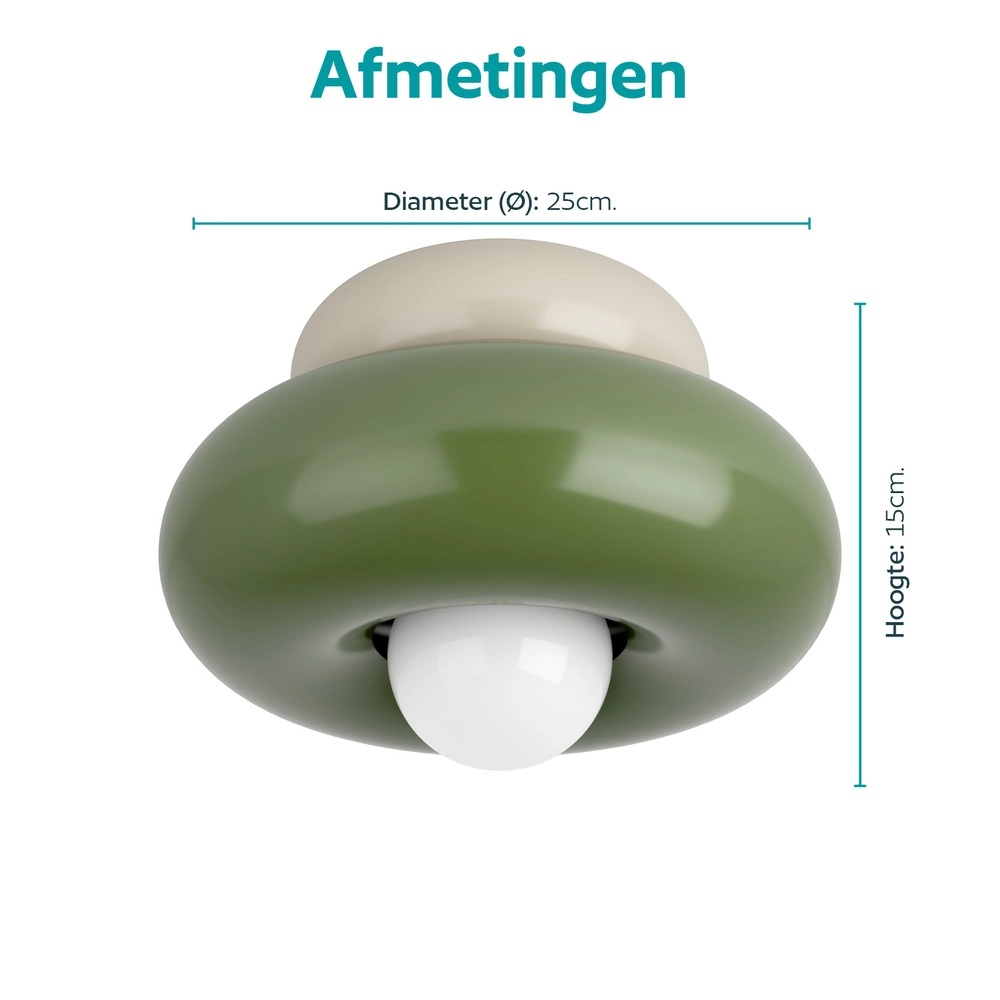 Design ceiling lamp Torchiarolo sand brown with green