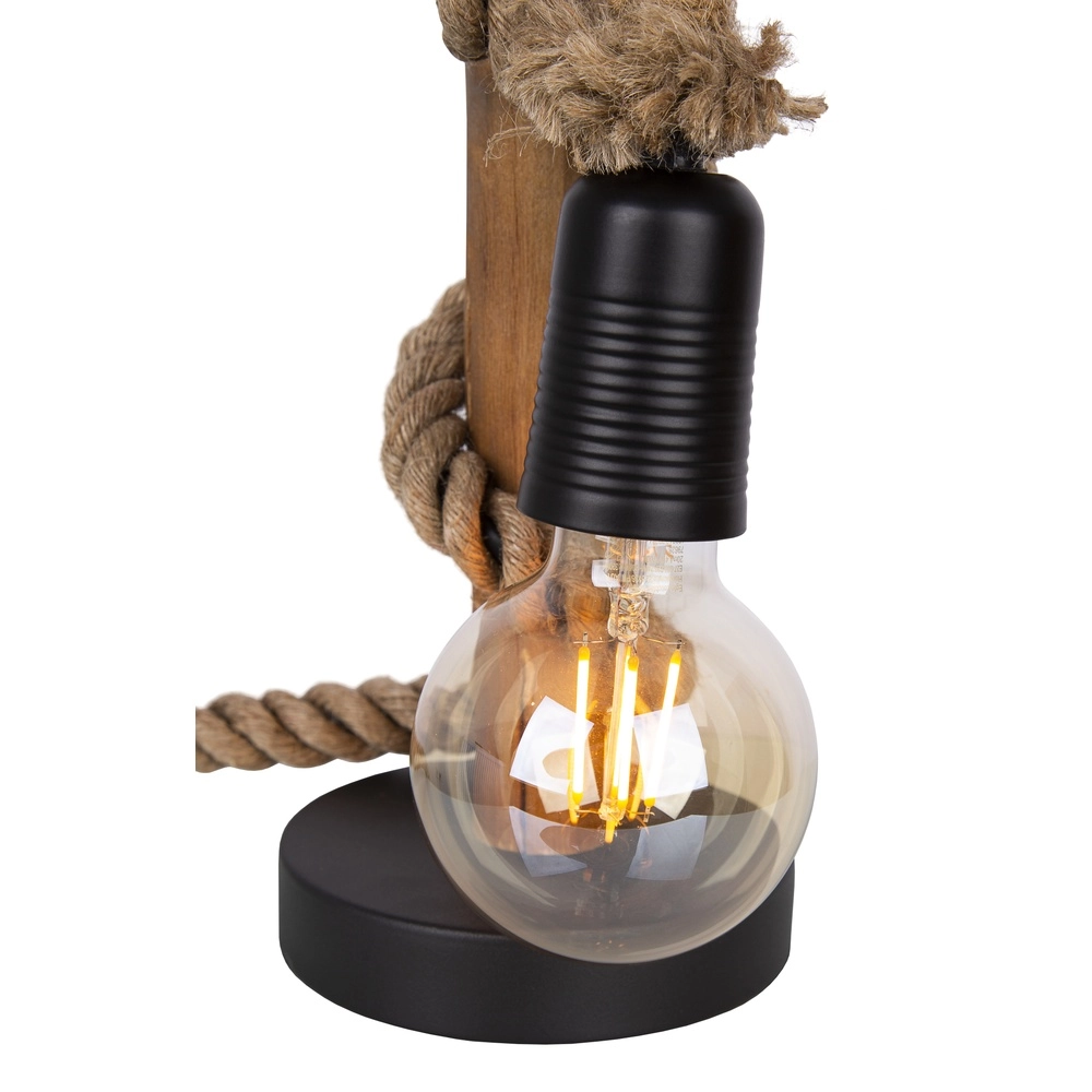 Wooden table lamp Nerida with rope Globo 9007371475636