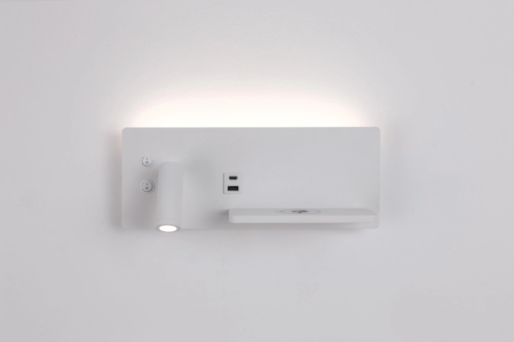 Bedside lamp Charge left white with wireless charger Artdelight 8720701103641