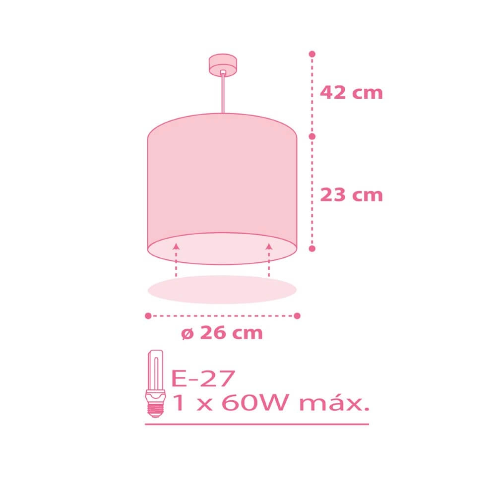 Children's room pendant lamp Sweet Dreams soft pink Dalber 8420406002811