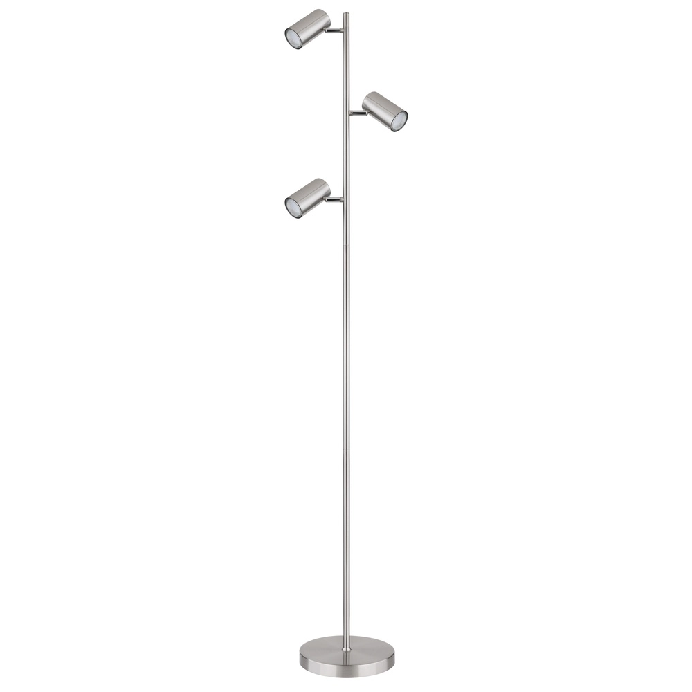 Floor lamp 3-lights Robby nickel Globo 9007371428854