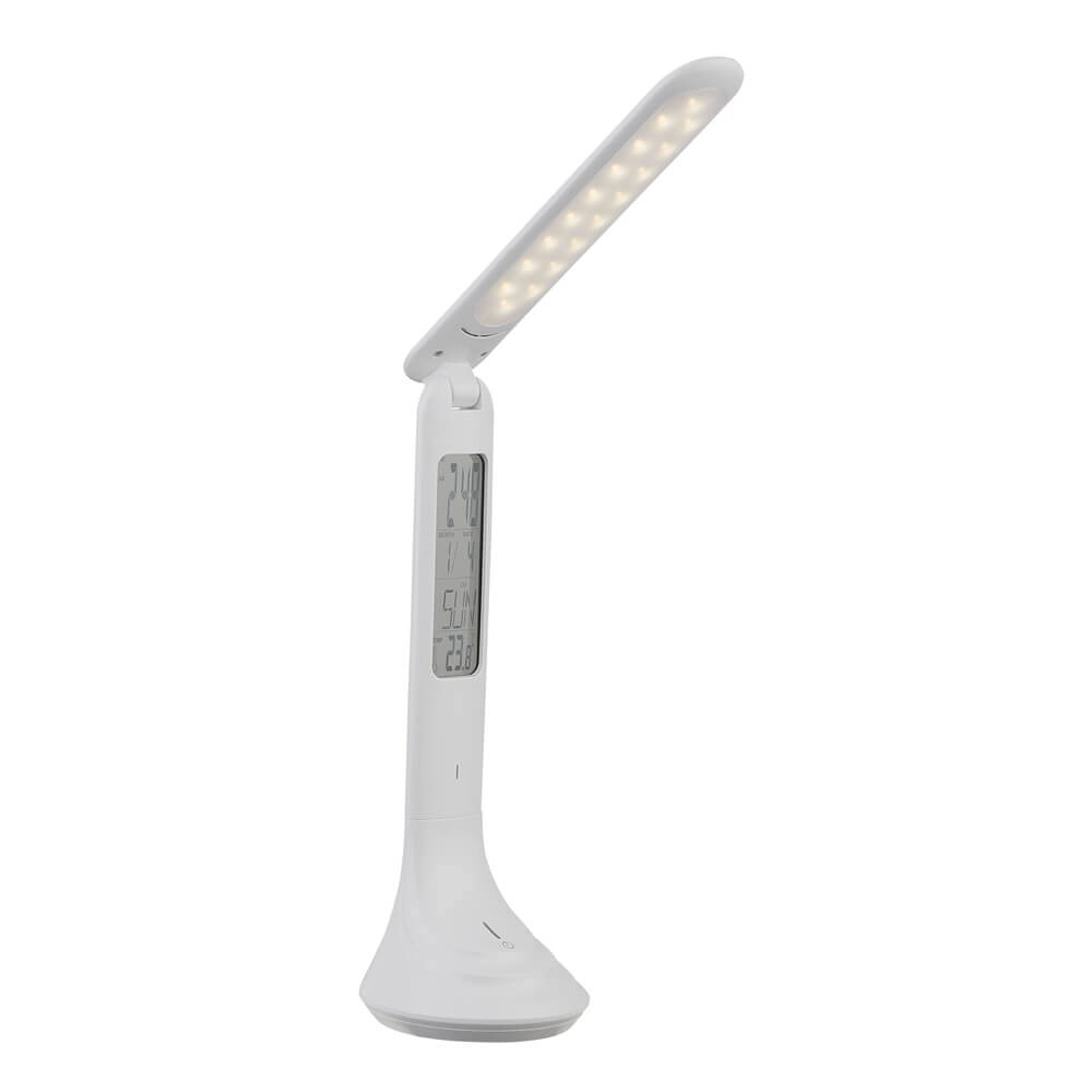 Desk lamp Tyrell white with clock Globo 9007371376032