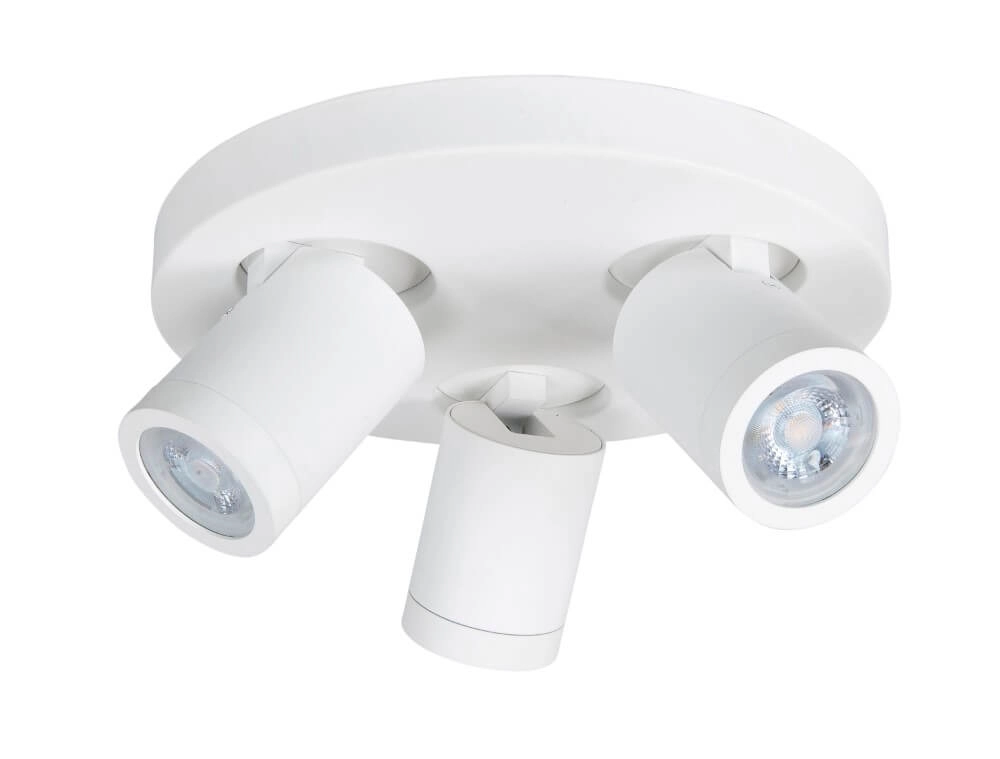 IP44 surface mounted spotlight Oliver 3-light matt white