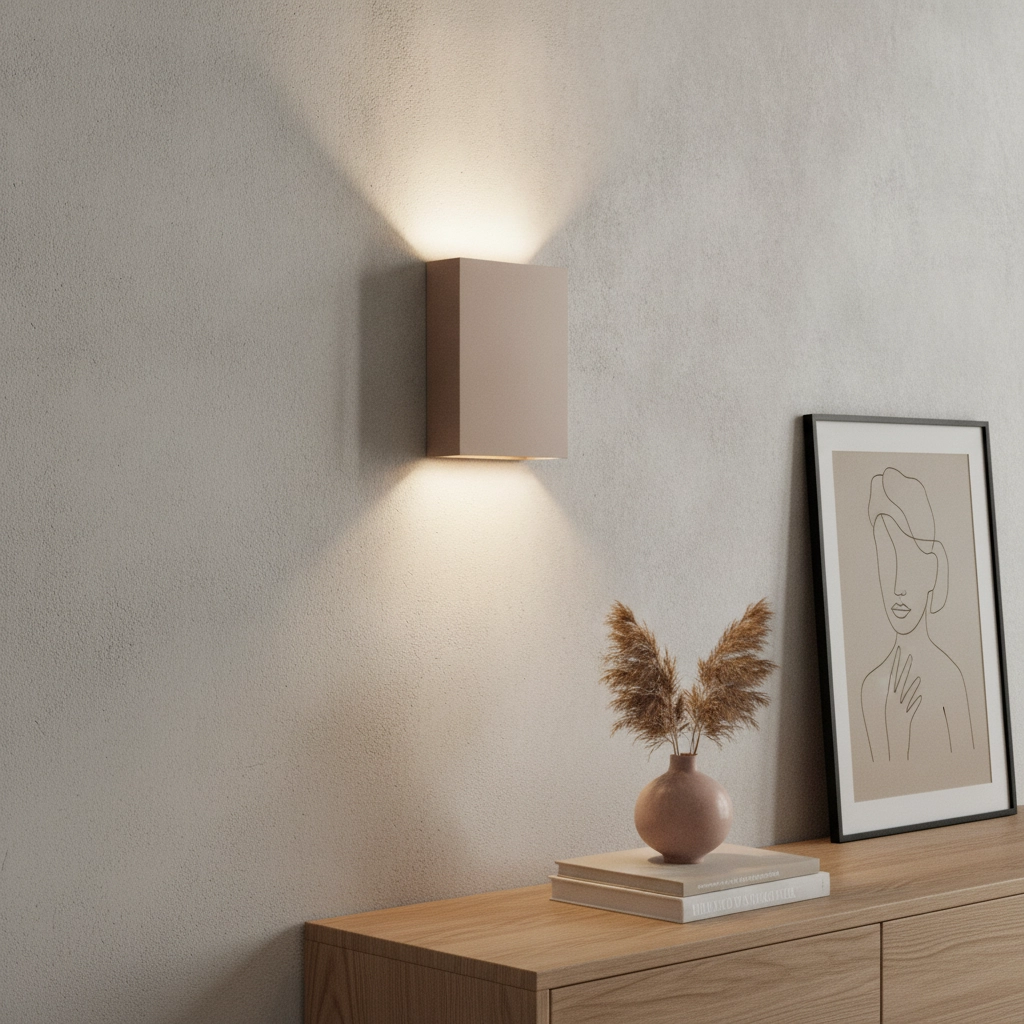 Sleek wall lamp Memphis bronze brushed