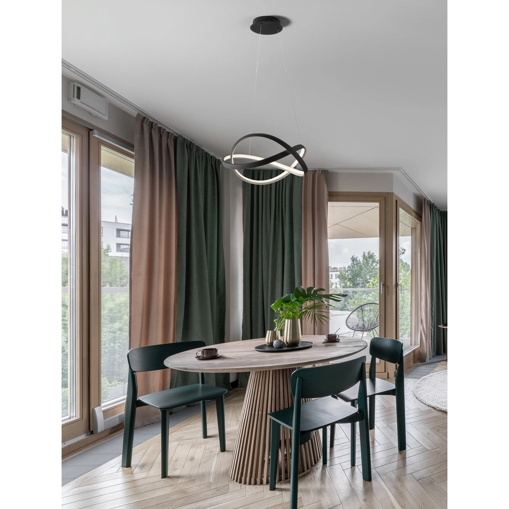 Design pendant lamp Odrey black with gold Lyora 5212017444738