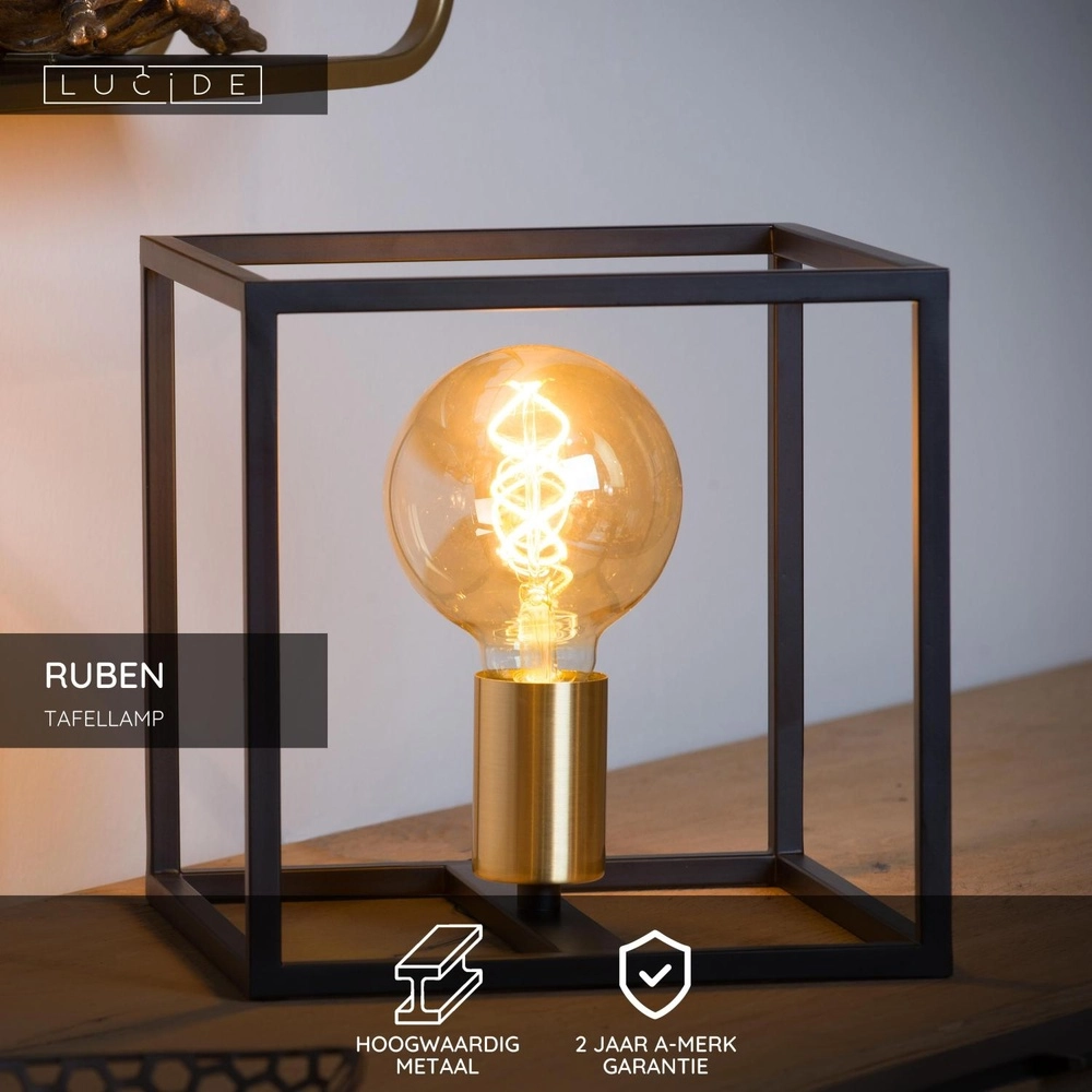 Table lamp Ruben Black Lucide 5411212000194