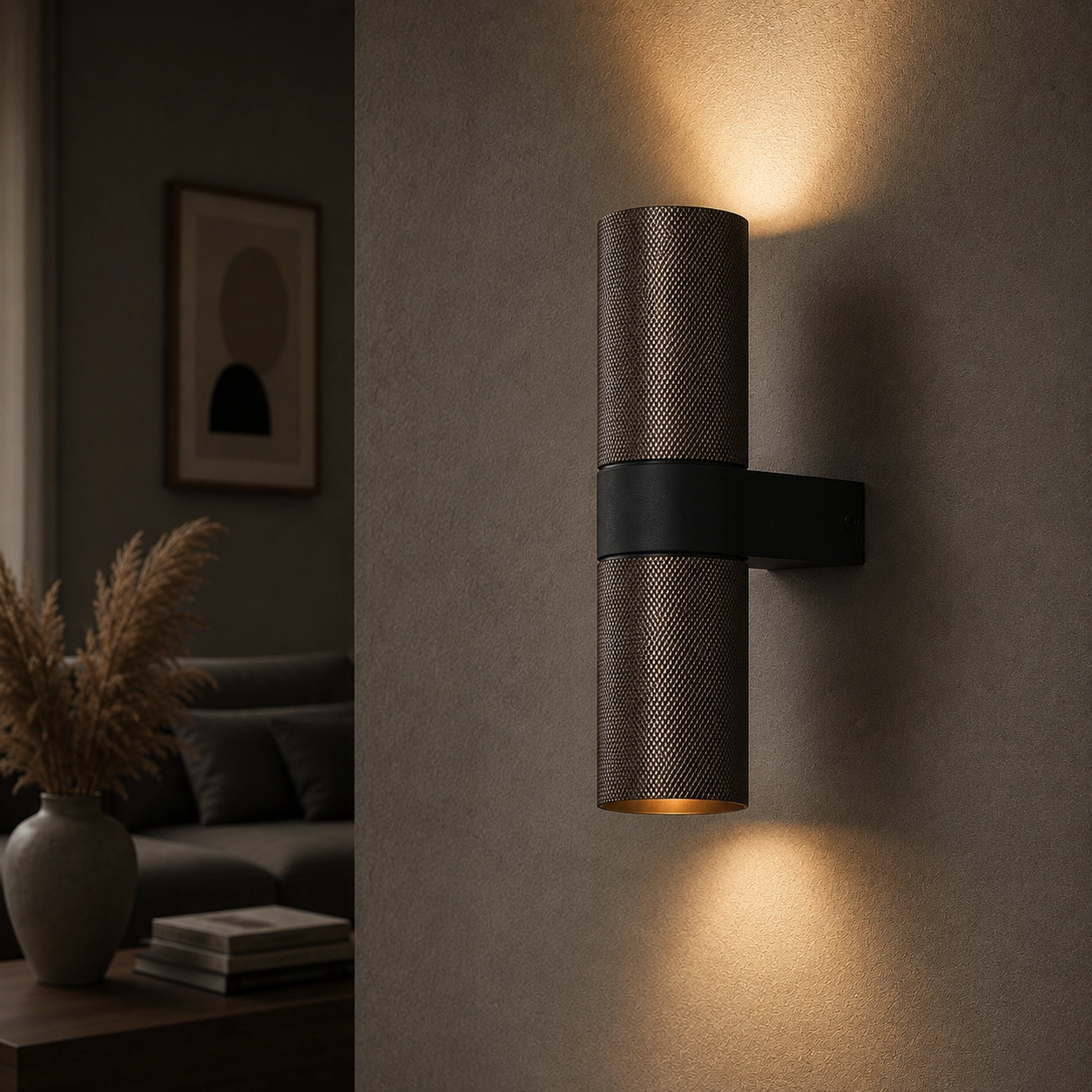 Wall spot structure Grana Brown with black
