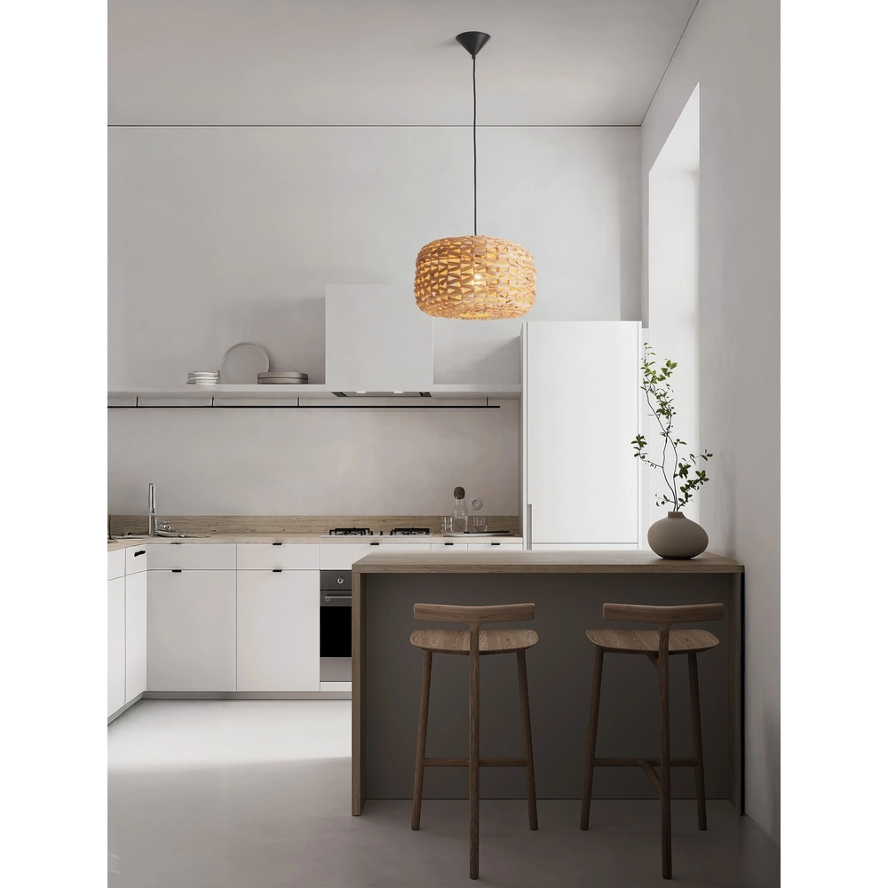 Pendant lamp Ponn Ø 40cm rattan Lyora 5212017477521
