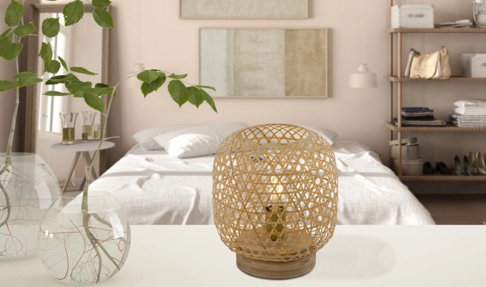 Rattan floor lamp Mirena 27cm high Globo 9007371406562
