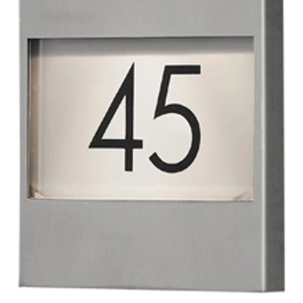 Wall spotlight Modena Adress Stainless steel with house number KonstSmide 7318307655001