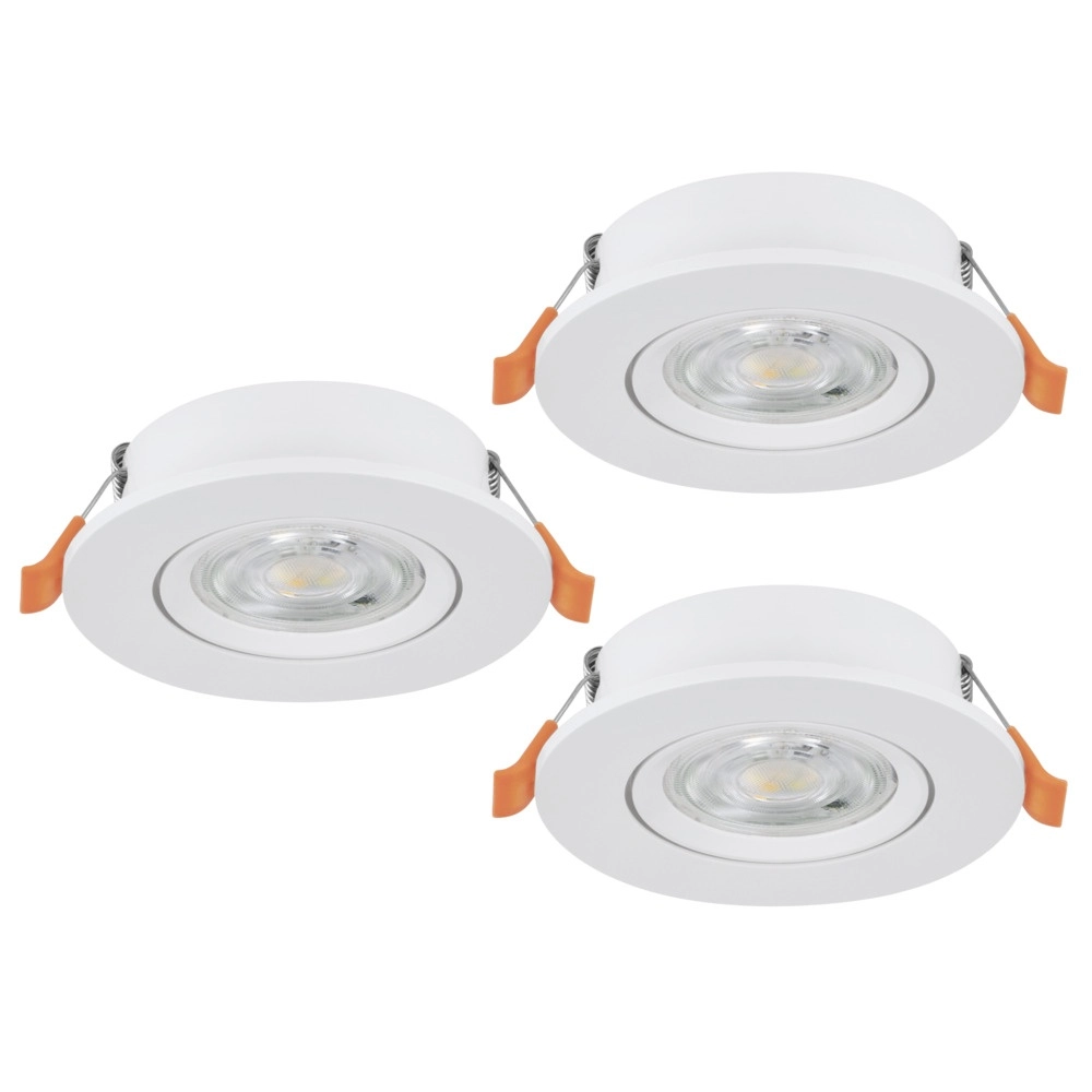 Set of 3 recessed spotlights Barranco white Ø 9cm - 3-step CCT