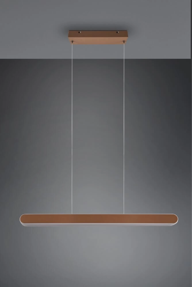 Hanging lamp Helios 130cm brown Trio 4017807577815