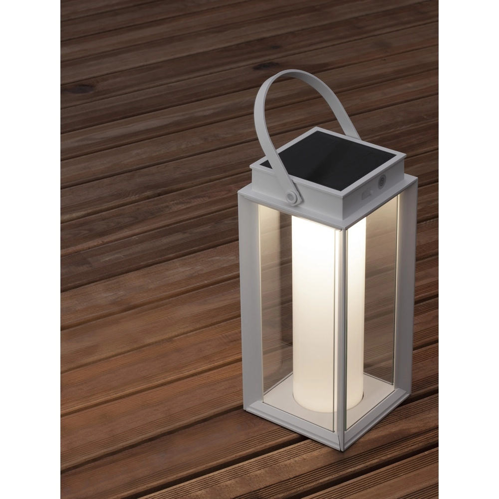 Solar table lamp Verhal white
