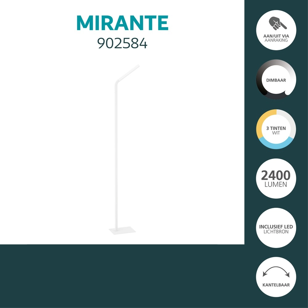 Design floor lamp Mirante white