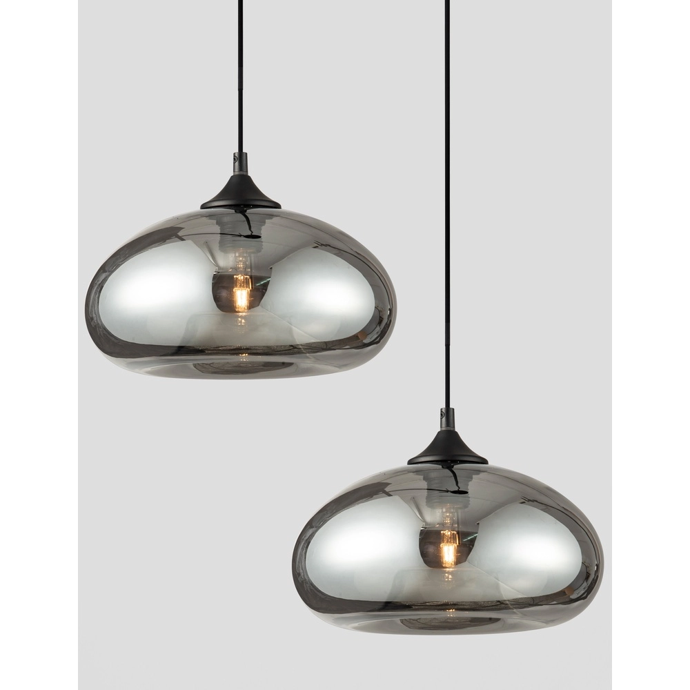 Pendant lamp Savaz chrome glass Ø 28 x 14cm Lyora 5212017421265