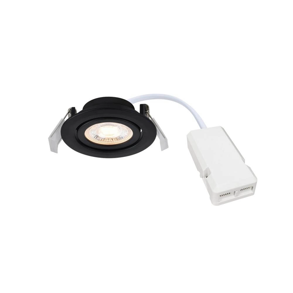 Black recessed spotlight Monolo Ø 8.2cm