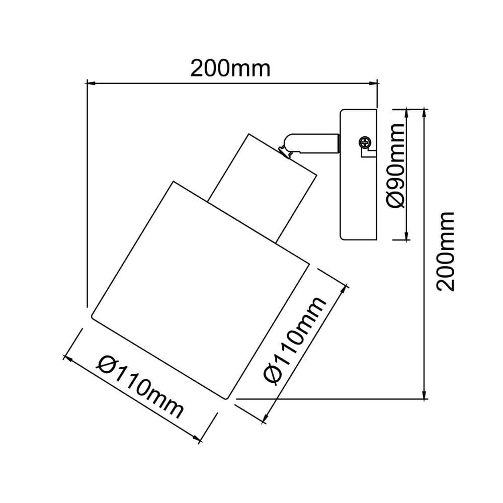 Wall lamp Weald black Brilliant 4004353413070