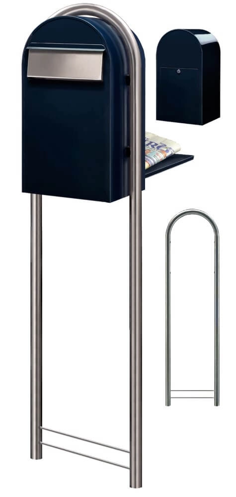 Mailbox Grande B 5004 i Black blue Bobi 6417237034298