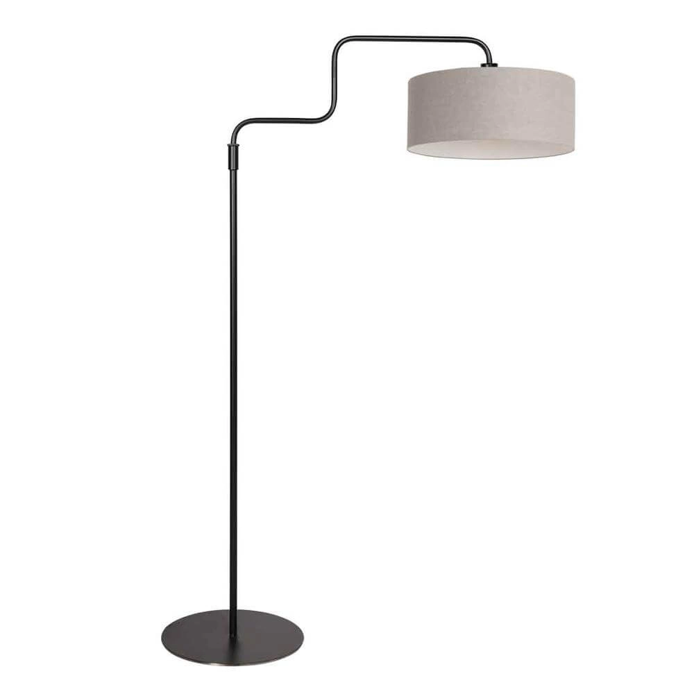Floor lamp Bloeba black with gray hood